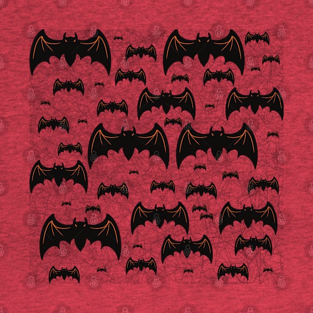 Halloween bats pattern by Xatutik-Art